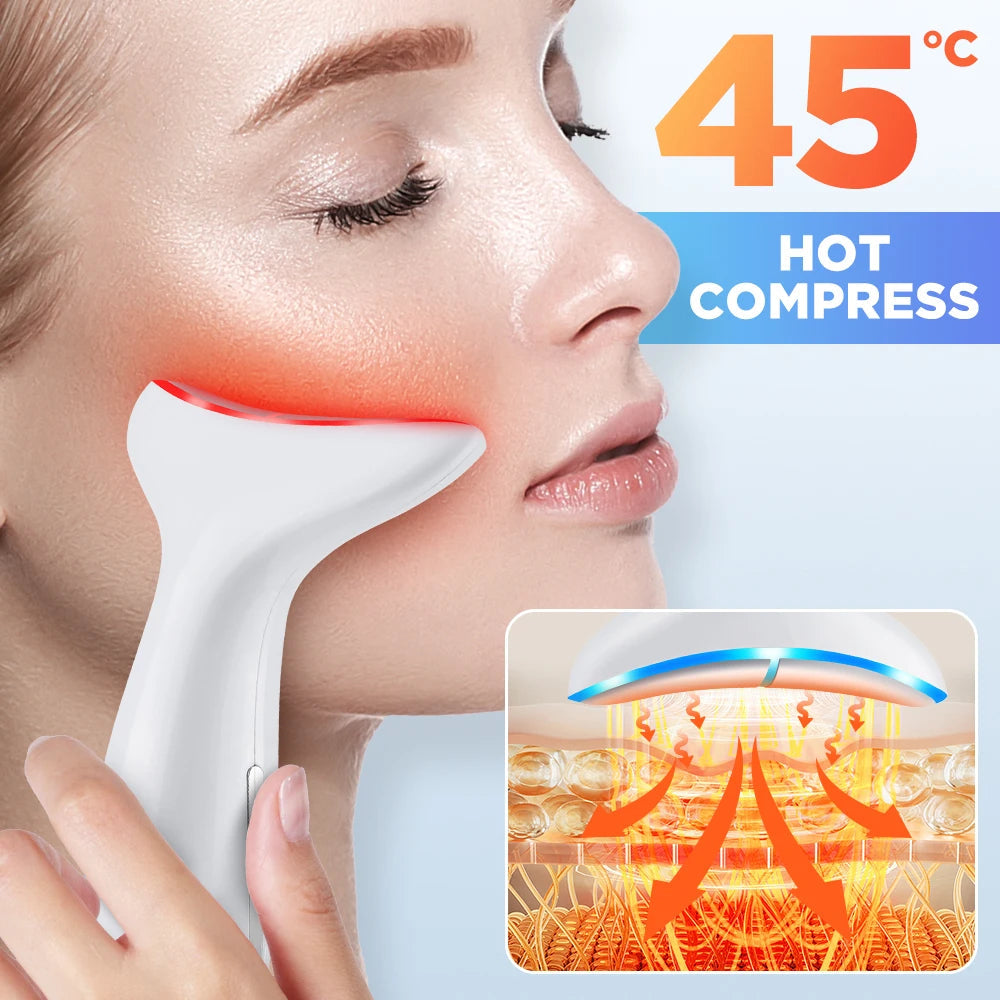 LED Neck Beauty Device EMS Facial Lifting Firming Massage Beauty