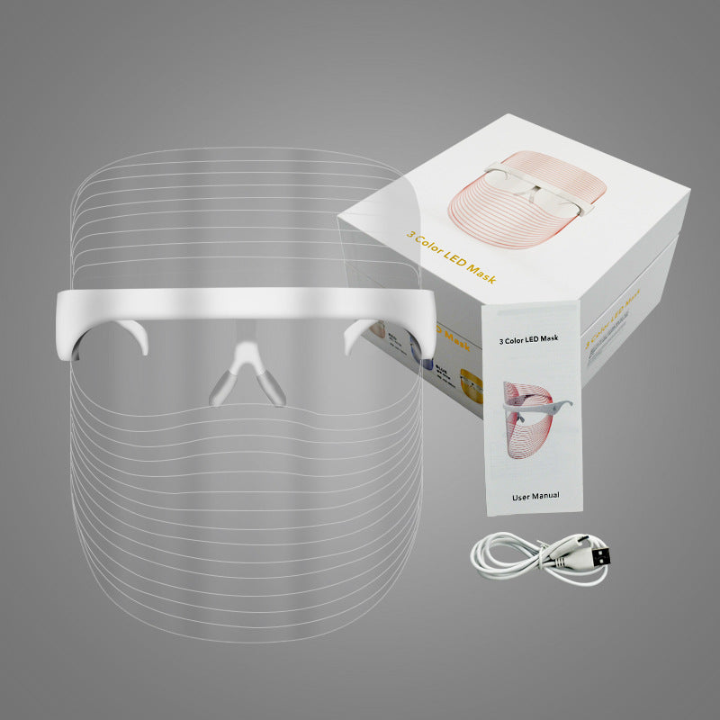 LED facial rejuvenation device with brand logo