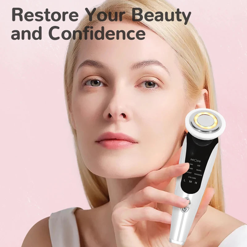 7 in 1 Microcurrent Face Lift Device LED Facial Massager Anti Aging