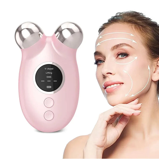 Facial Massager EMS Microcurrent Lifting Device Face Roller Anti