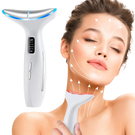 LED Neck Beauty Device EMS Facial Lifting Firming Massage Beauty