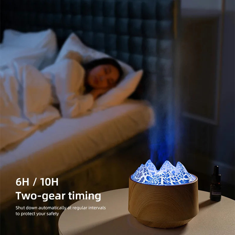 New Volcanic Crack Aromatherapy Wood Grain Humidifier Home Office