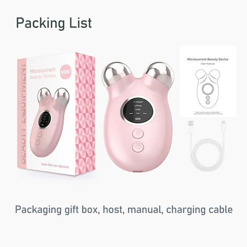 Facial Massager EMS Microcurrent Lifting Device Face Roller Anti