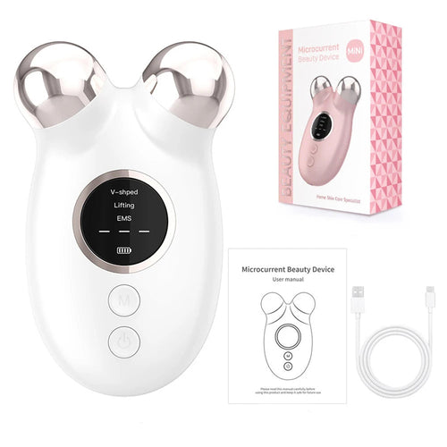 Facial Massager EMS Microcurrent Lifting Device Face Roller Anti